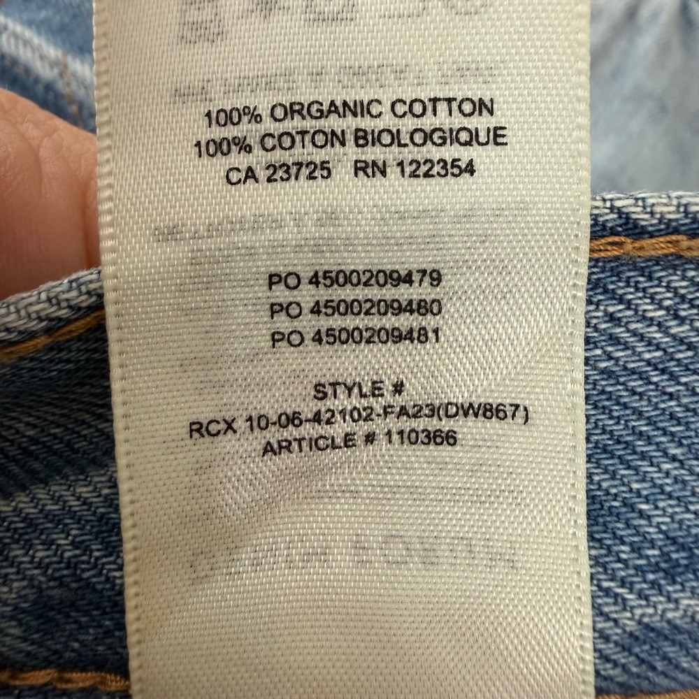 Denim Forum‎ Aritzia Carpenter Lo-Rise Loose Jeans 27 Light Wash Organic Cotton - Picture 7 of 9